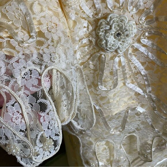 Vintage Mattina T Dress Suit Lace Top Skirt Mother of Bride Church Size 24 - Picture 3 of 13